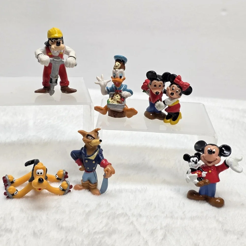 Lot of 6 vintage Mickey Disney PVC figures‎ Applause 90's Minnie Goofy Pluto